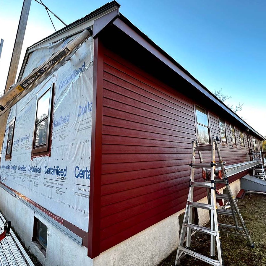 Everlast composite siding job in Massachusetts