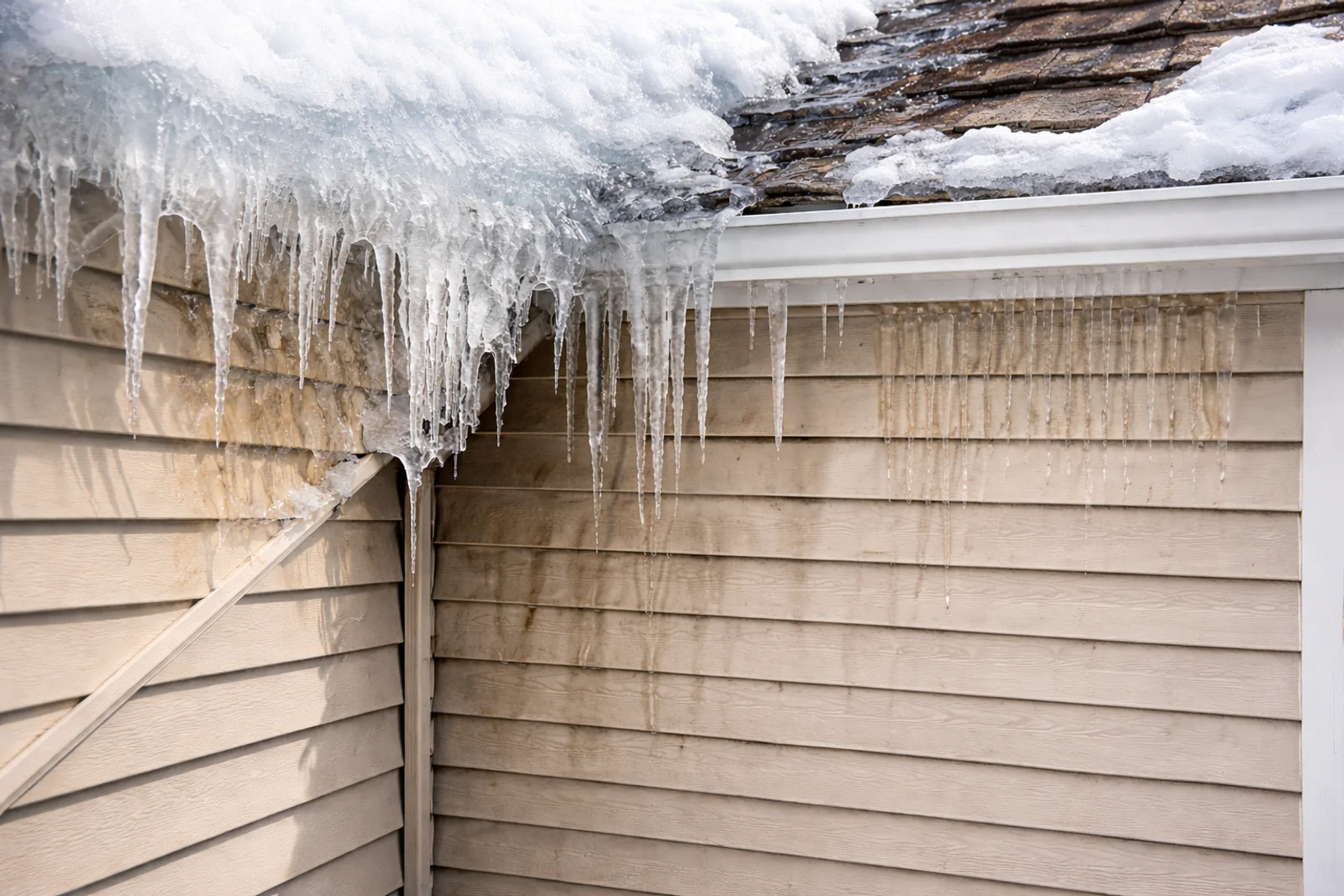 Can ice dams damage your siding?